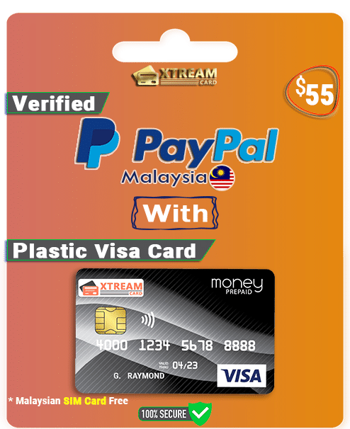Verified PayPal Account With Plastic Visa Card