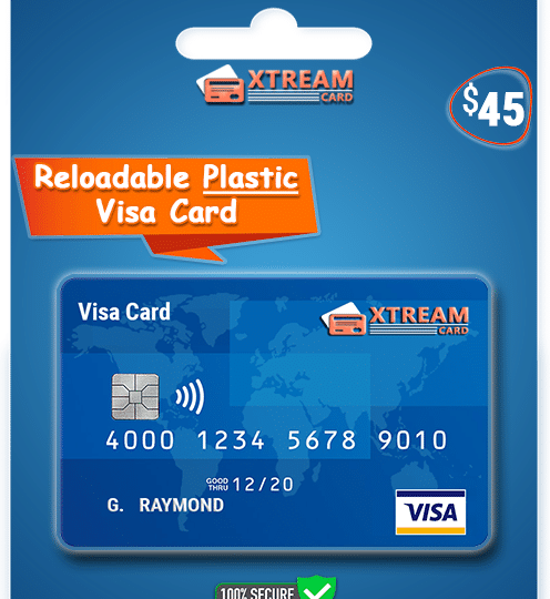 Reloadable Plastic Visa Card